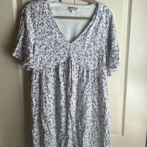 Purple Floral Lightweight Dress